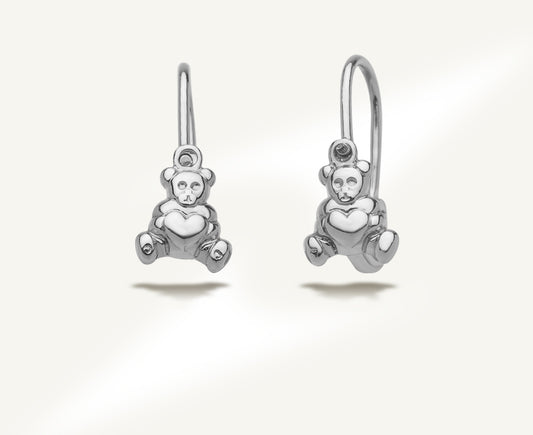 Kedves mackó baba fülbevaló