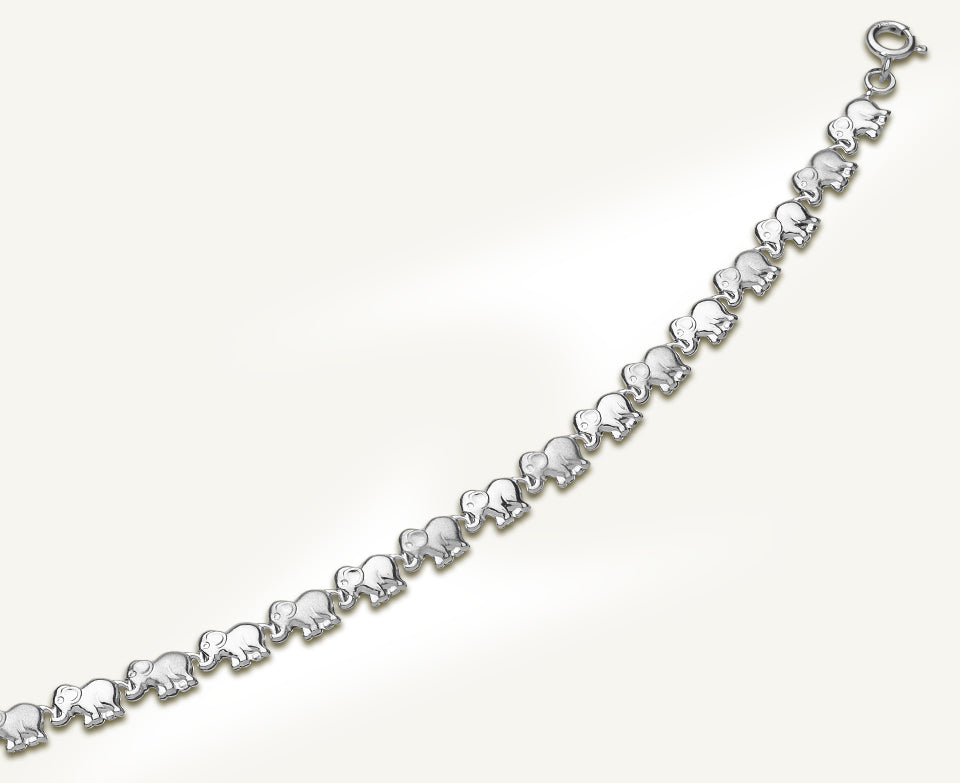 Elefántos karlánc ezüstből