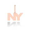 "NY" arany betű medál (kő nélkül vagy kővel)