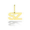 "SZ" arany betű medál (kő nélkül vagy kővel)