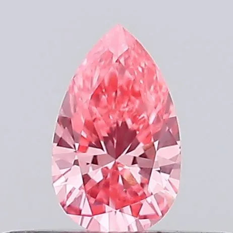 0.19ct Pear Lab Grown Diamond (Colour Fancy Vivid Pink, Clarity VVS2, IGI Certified)