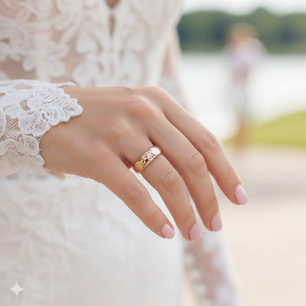 Starcut karikagyűrű aranyból