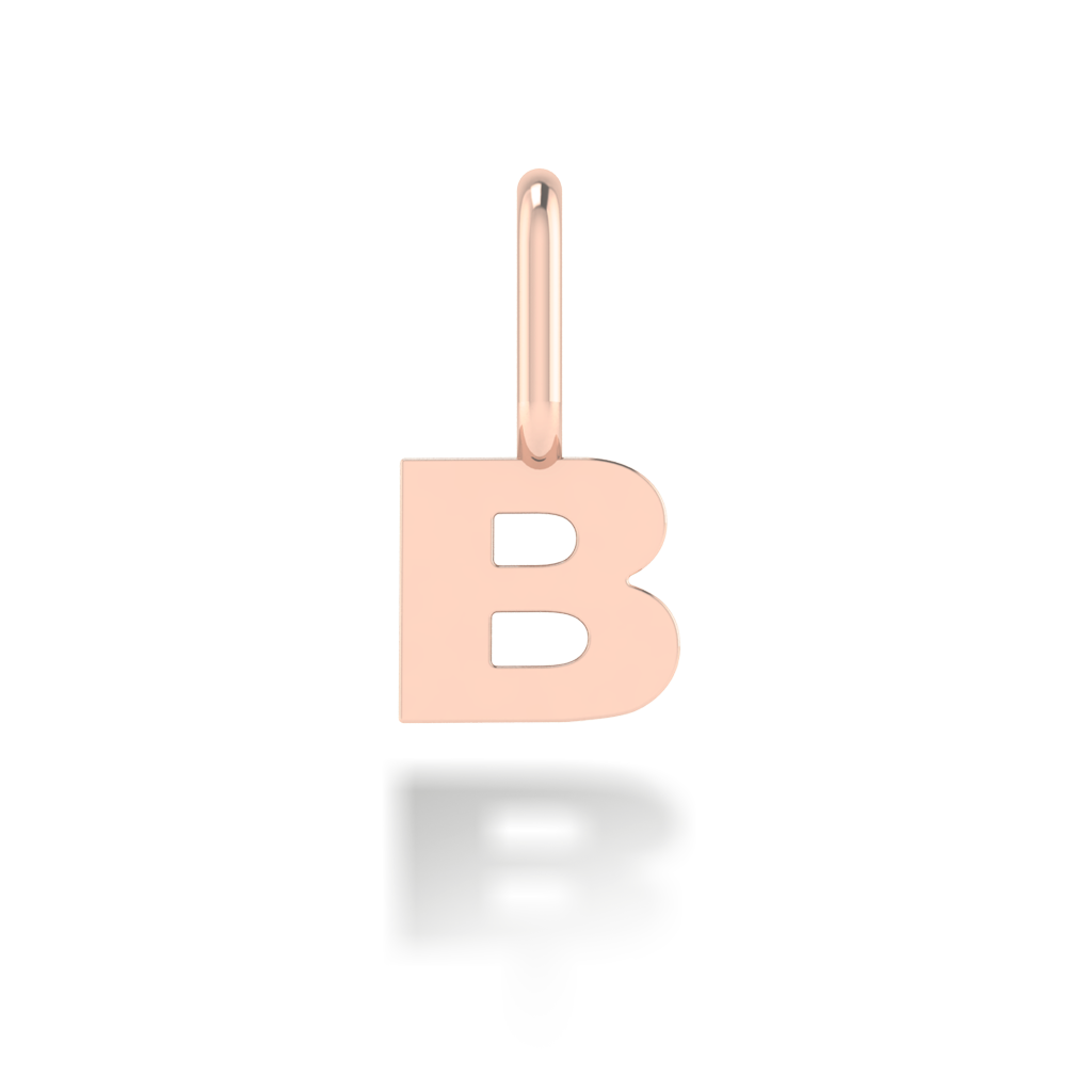 "B" arany betű medál (kő nélkül vagy kővel)