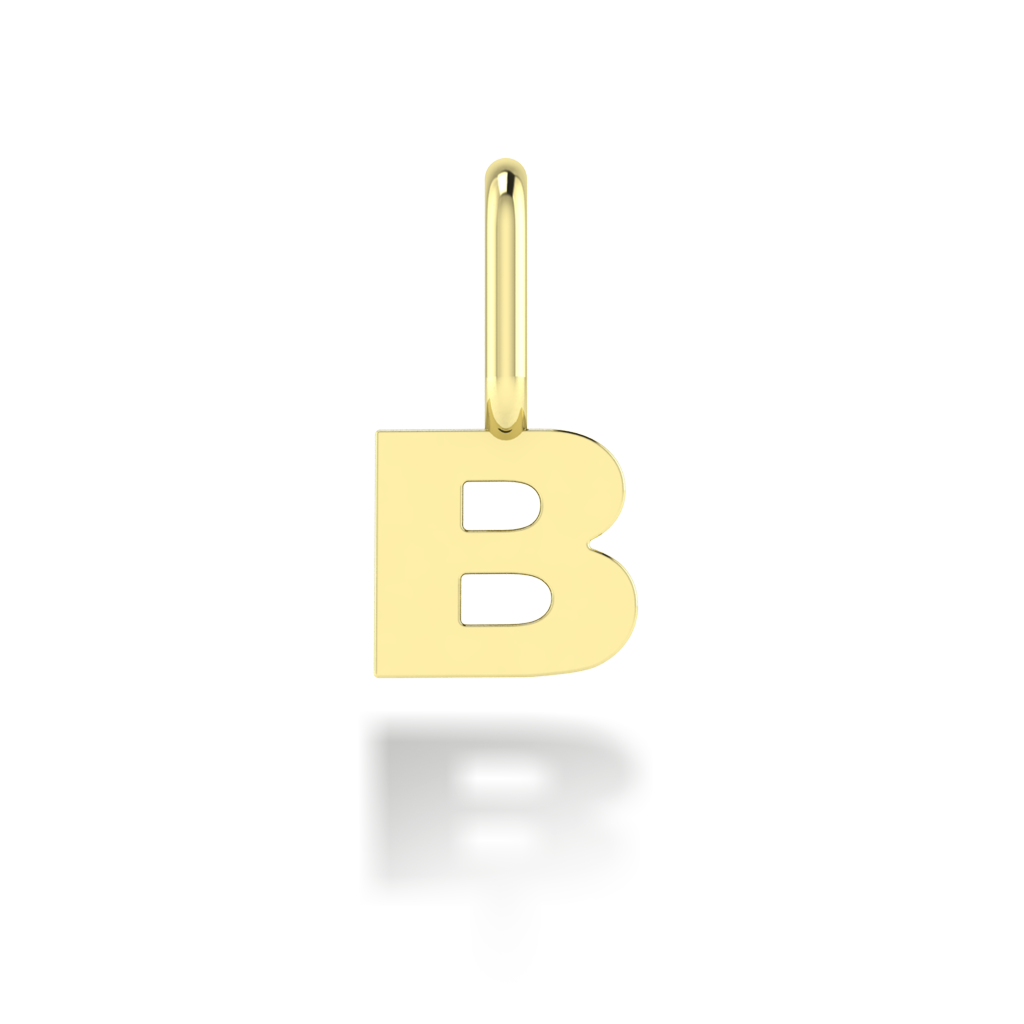 "B" arany betű medál (kő nélkül vagy kővel)