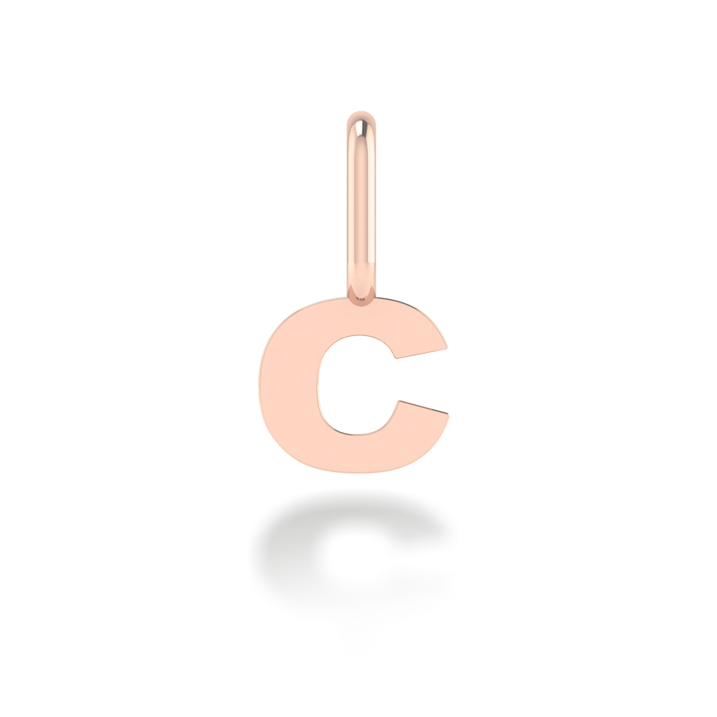 "C" arany betű medál (kő nélkül vagy kővel)