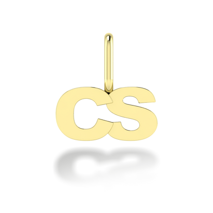 "CS" arany betű medál (kő nélkül vagy kővel)
