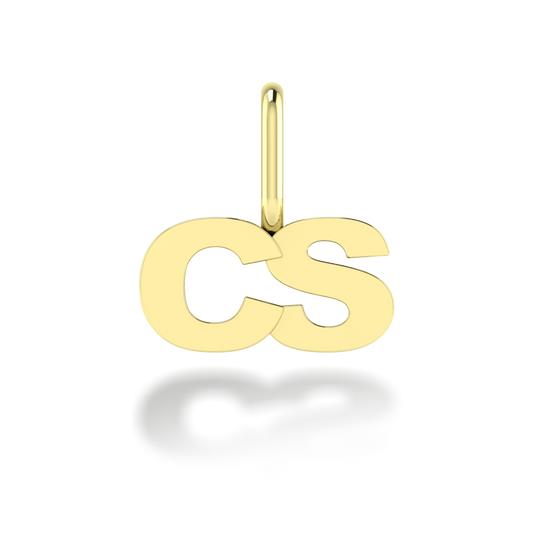 "CS" arany betű medál (kő nélkül vagy kővel)