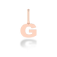"G" arany betű medál (kő nélkül vagy kővel)