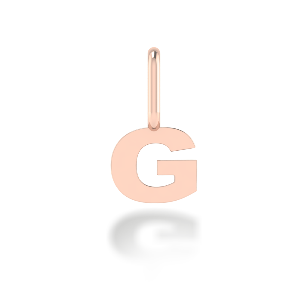 "G" arany betű medál (kő nélkül vagy kővel)