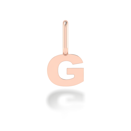 "G" arany betű medál (kő nélkül vagy kővel)