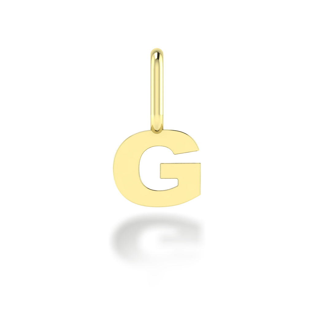 "G" arany betű medál (kő nélkül vagy kővel)