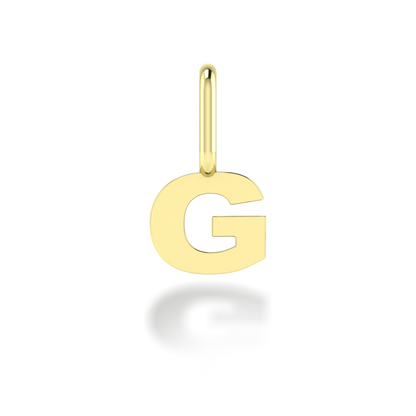 "G" arany betű medál (kő nélkül vagy kővel)