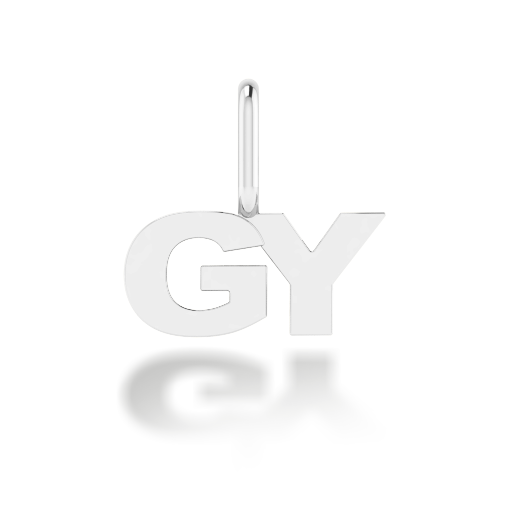 "GY" arany betű medál (kő nélkül vagy kővel)