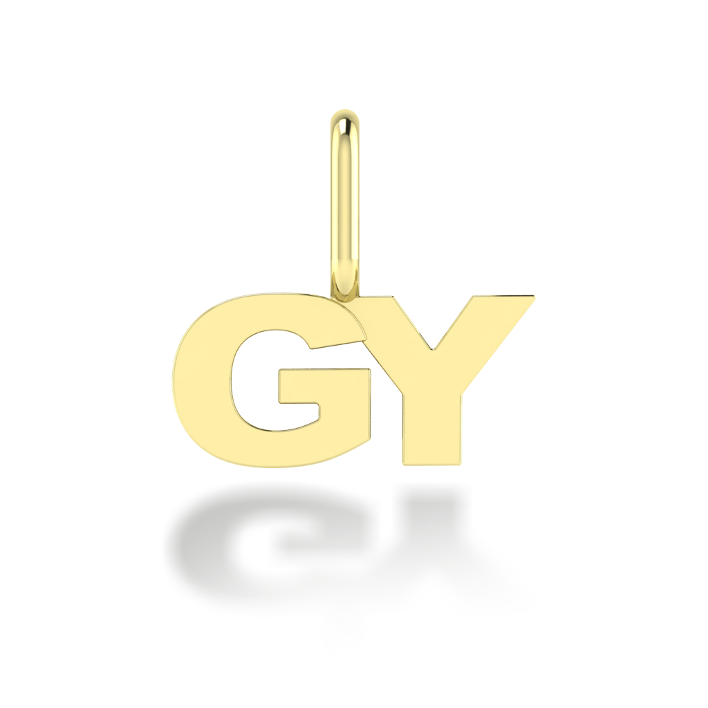 "GY" arany betű medál (kő nélkül vagy kővel)