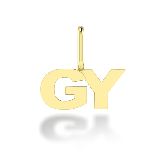 "GY" arany betű medál (kő nélkül vagy kővel)