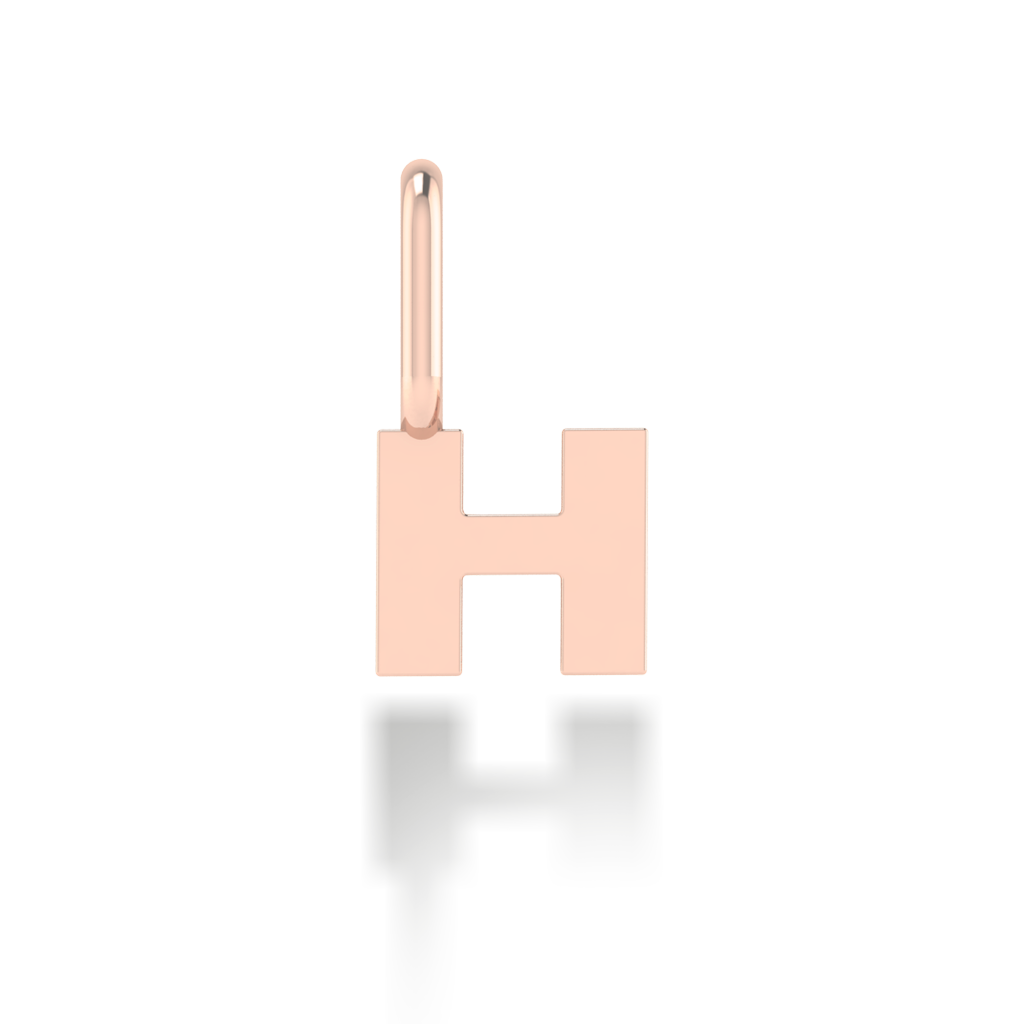 "H" arany betű medál (kő nélkül vagy kővel)