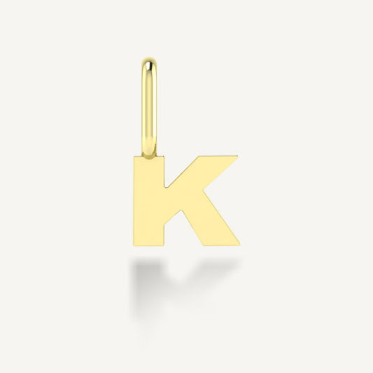 "K" arany betű medál (kő nélkül vagy kővel)