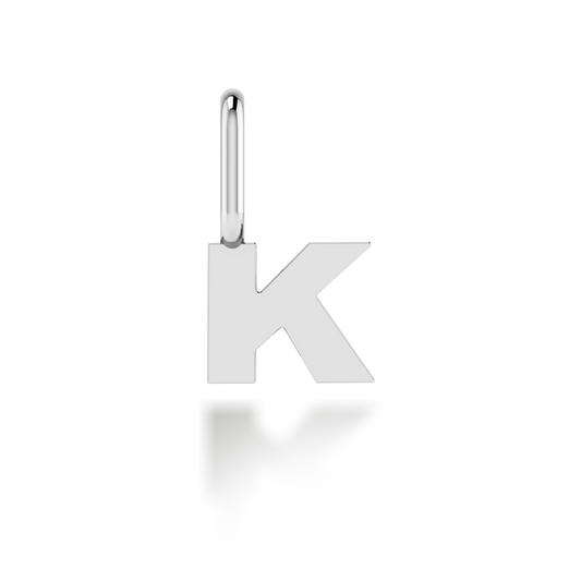 "K" arany betű medál (kő nélkül vagy kővel)