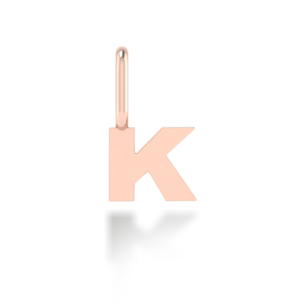 "K" arany betű medál (kő nélkül vagy kővel)