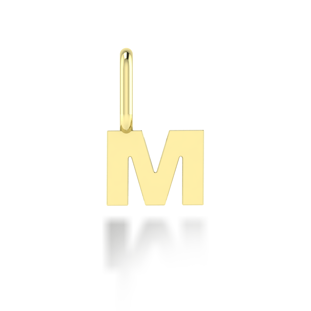 "M" arany betű medál (kő nélkül vagy kővel) (Másolat) (Másolat)