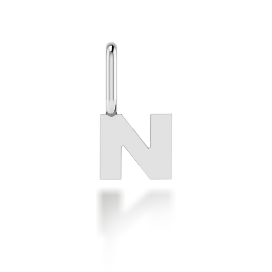 "N" arany betű medál (kő nélkül vagy kővel)