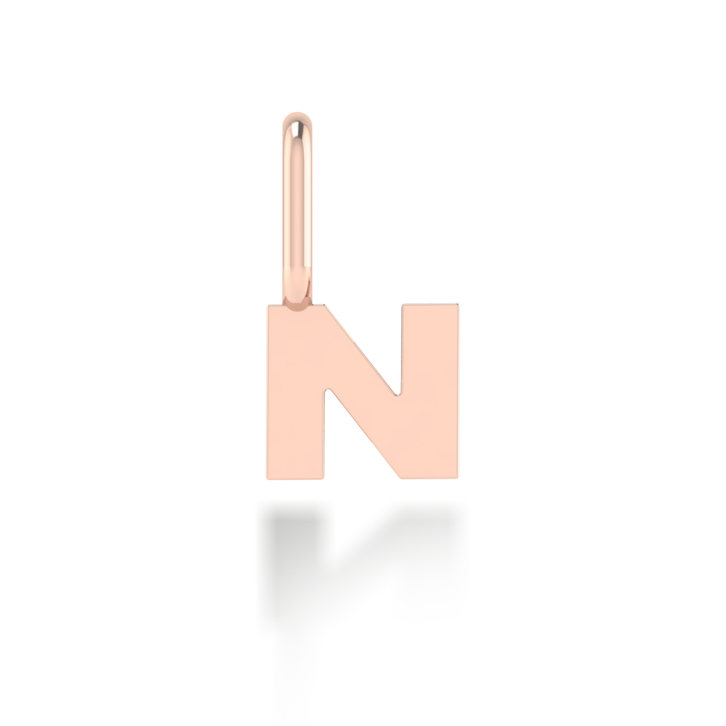 "N" arany betű medál (kő nélkül vagy kővel)