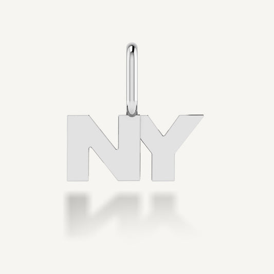 "NY" arany betű medál (kő nélkül vagy kővel)