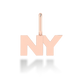 "NY" arany betű medál (kő nélkül vagy kővel)