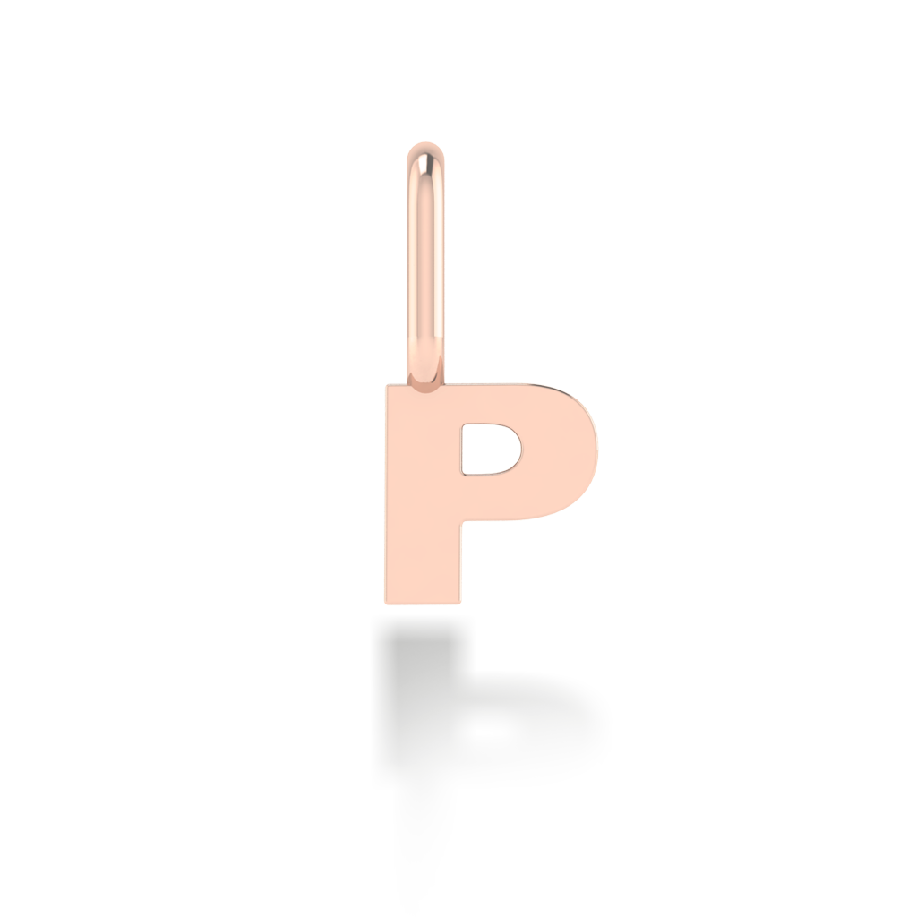 "P" arany betű medál (kő nélkül vagy kővel)