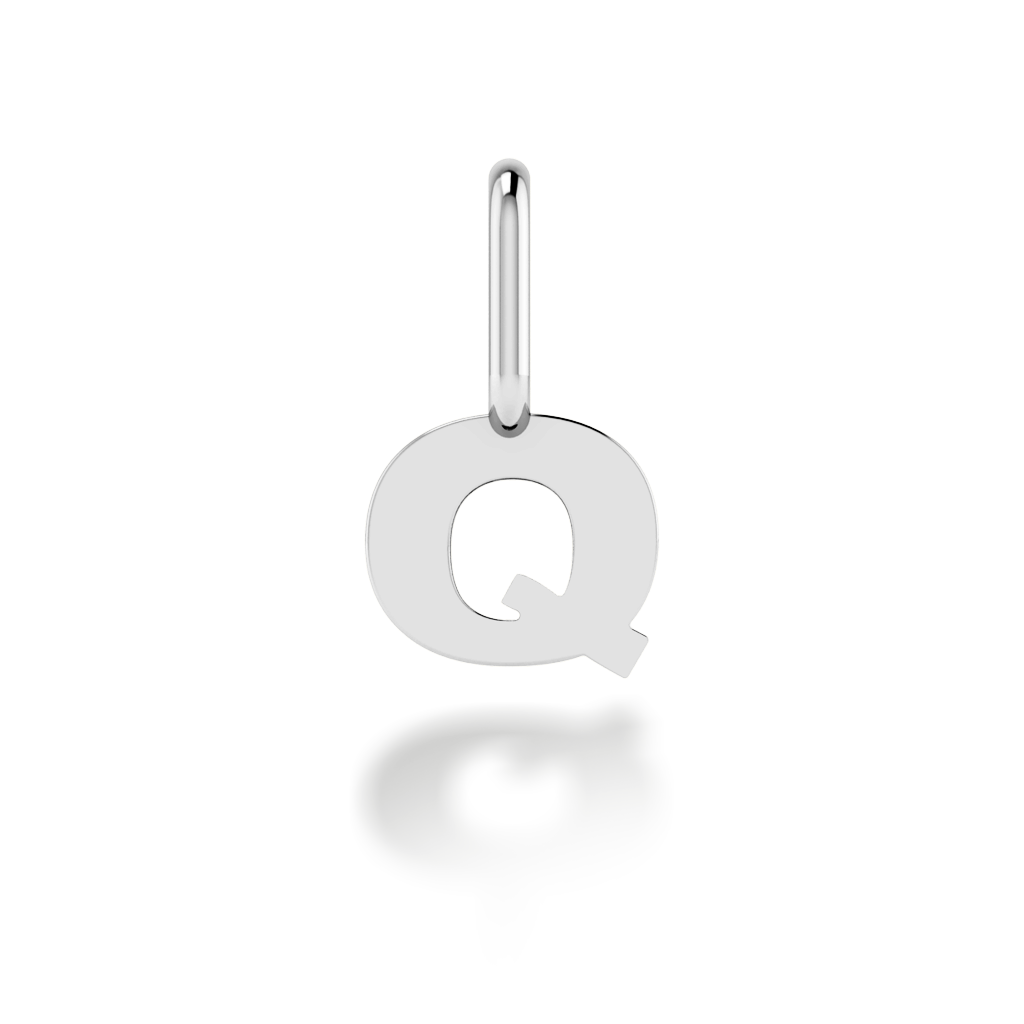 "Q" arany betű medál (kő nélkül vagy kővel)