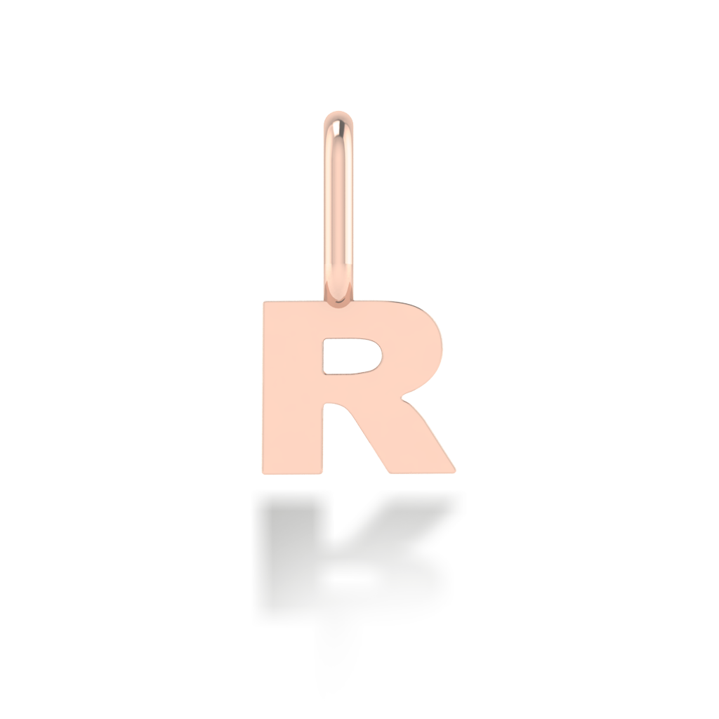 "R" arany betű medál (kő nélkül vagy kővel)