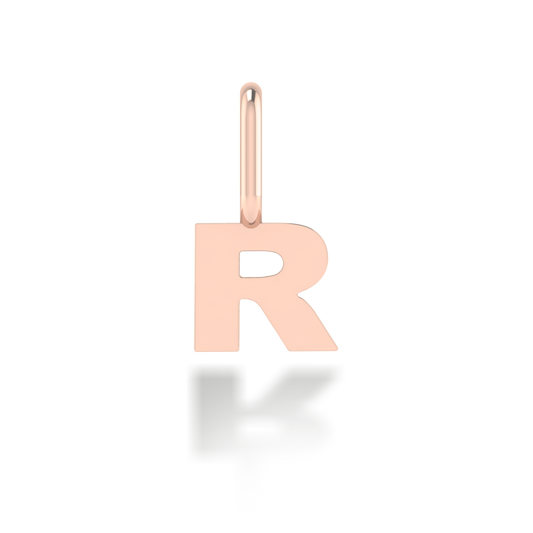 "R" arany betű medál (kő nélkül vagy kővel)