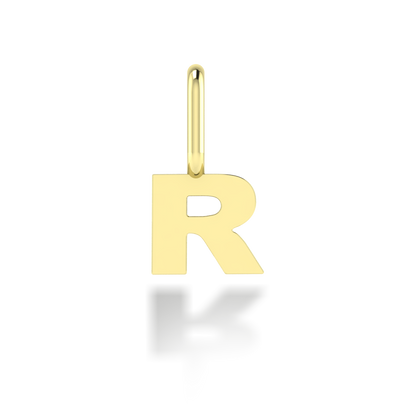 "R" arany betű medál (kő nélkül vagy kővel)