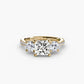 Three-Stone with Pavé Band