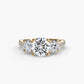 Three-Stone with Pavé Band