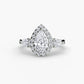 Three-Stone Ring with Halo