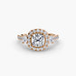 Three-Stone Ring with Halo 2