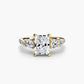Five Stone Ring with Pavé Band