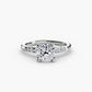 Solitaire with Shoulder Accents