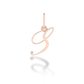"S" arany betű medál (kő nélkül vagy kővel)
