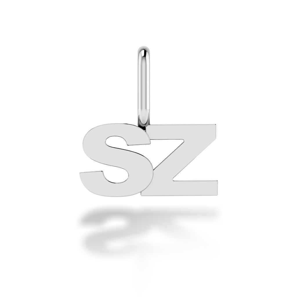 "SZ" arany betű medál (kő nélkül vagy kővel)