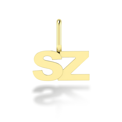"SZ" arany betű medál (kő nélkül vagy kővel)