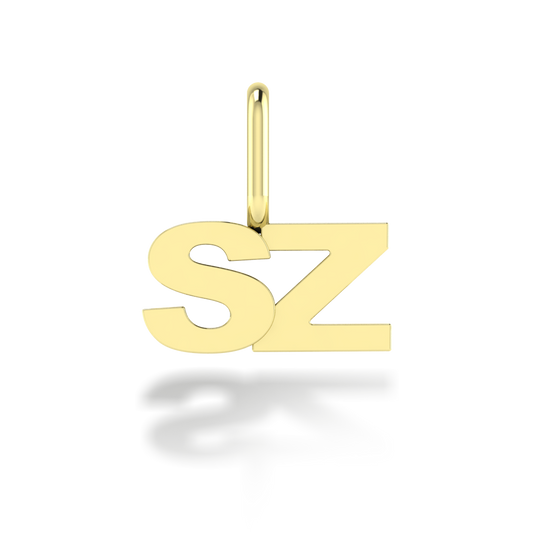 "SZ" arany betű medál (kő nélkül vagy kővel)