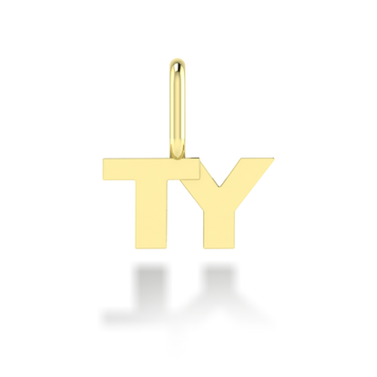 "TY" arany betű medál (kő nélkül vagy kővel)