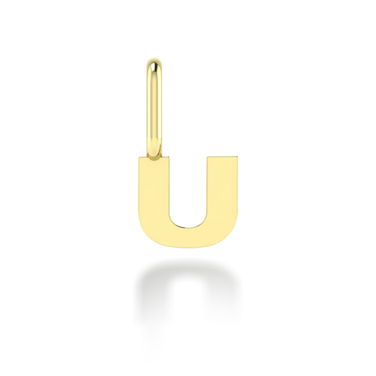 "U" arany betű medál (kő nélkül vagy kővel)