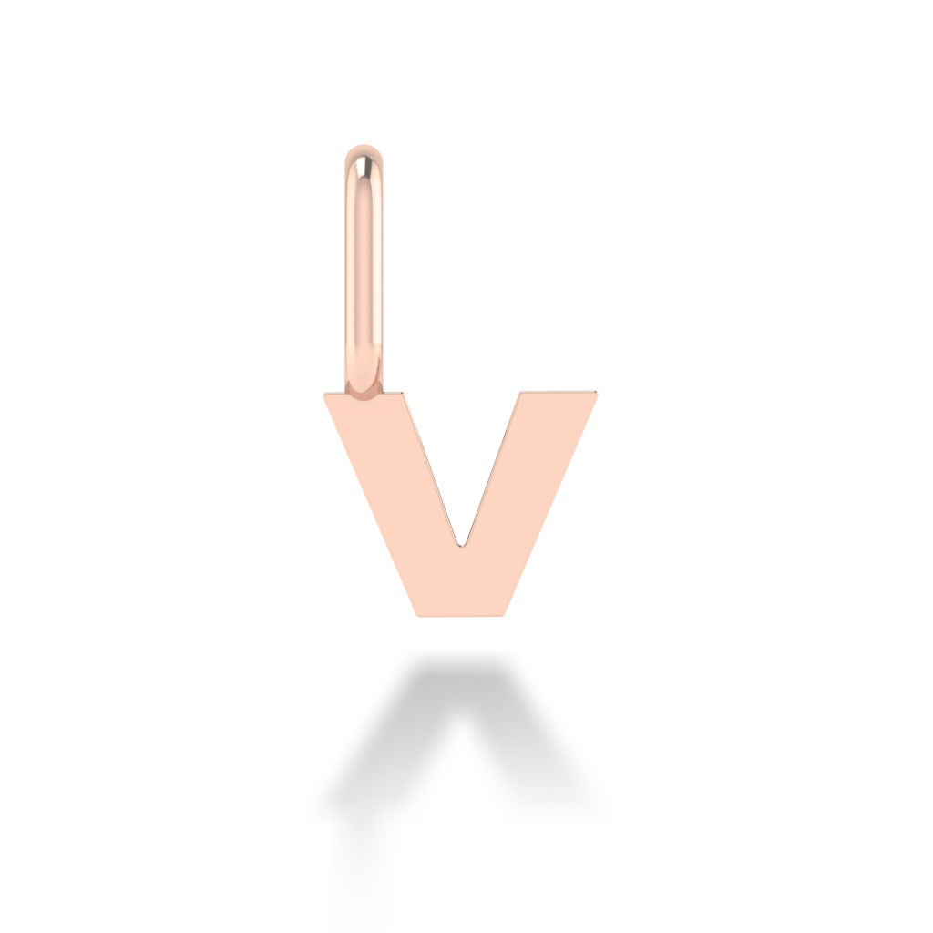 "V" arany betű medál (kő nélkül vagy kővel) (Másolat)