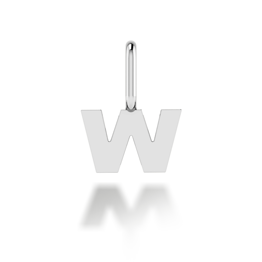 "W" arany betű medál (kő nélkül vagy kővel)