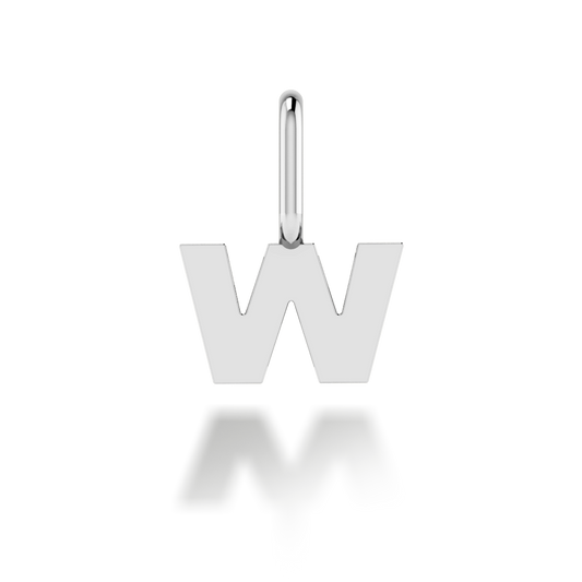 "W" arany betű medál (kő nélkül vagy kővel)