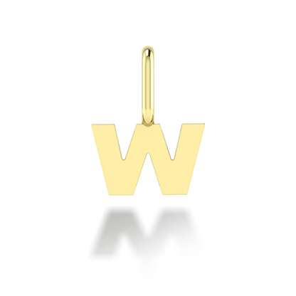 "W" arany betű medál (kő nélkül vagy kővel)