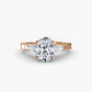 Three Stone with Pavé Shoulders